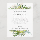 オリーブエレガントグリーナリーサンキュー披露宴カード ポストカード (正面)