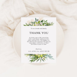 オリーブエレガントグリーナリーサンキュー披露宴カード ポストカード