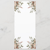 オリーブエレガントグリーンとホワイトフローラコーナーメニュー メニュー (裏面)