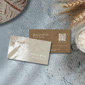 オリーブエレガントグリーンペストリーシェフアーティザンベーカリー 名刺