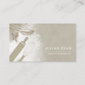 オリーブエレガントグリーンペストリーシェフアーティザンベーカリー 名刺 (正面)