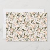 オリーブエレガントグリーンメリークリスマスフローラ写真 シーズンカード (裏面)