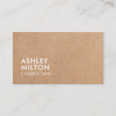 オリーブエレガントグリーン印刷クラフトコンサルタント 名刺 (正面)