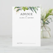 オリーブエレガントグリーン結婚リーのアドバイスカード アドバイスカード (スタンド正面)