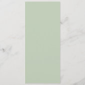 オリーブエレガントグリーン結婚リーのディナーメニュー メニュー (裏面)