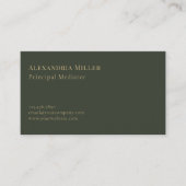 オリーブエレガントグリーン 名刺 (正面)