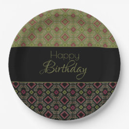 オリーブエレガントグリーン(黒) ペーパープレート