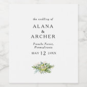 オリーブエレガントグ結婚リーのワインラベル ワインラベル (シングルラベル)