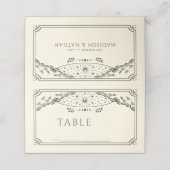 オリーブエレガントゴシックタロットカー結婚ド プレイスカード (外部開封)