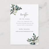 オリーブエレガントツリーブランチ結婚ズ エンクロージャーカード (正面)