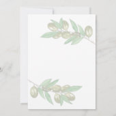 オリーブエレガントブランチのブライダルシャワー招待 招待状 (裏面)