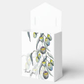 オリーブエレガントブランチウォーターカラーアート フェイバーボックス (オープン)