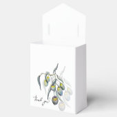 オリーブエレガントブランチウォーターカラーアート フェイバーボックス (オープン)