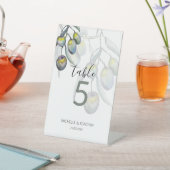 オリーブエレガントブランチウォーターカラーアート 台座サイン (インサイチュ)