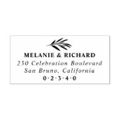 オリーブエレガントブランチカスタムウェディング差出人住所 ラバースタンプ (インプリント)