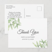 オリーブエレガントブランチ。シンプル結婚さん ポストカード (正面/裏面)