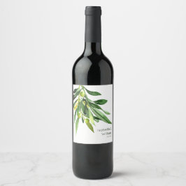 オリーブエレガントボホ庭園の結婚式 ワインラベル