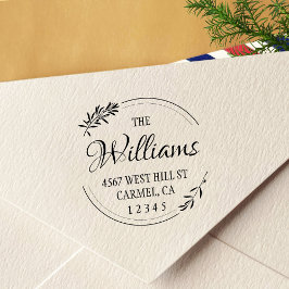 オリーブエレガントラウンド差出人住所 セルフインキングスタンプ