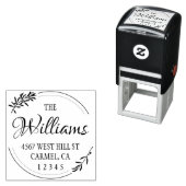 オリーブエレガントラウンド差出人住所 セルフインキングスタンプ (インサイチュ)