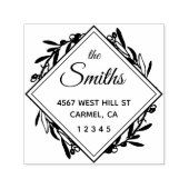 オリーブエレガントリース差出人住所 セルフインキングスタンプ (デザイン)