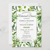 オリーブエレガントリーフボホーガーデンリハーサルディナー 招待状 (正面)