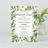 オリーブエレガントリーフボホーガーデンリハーサルディナー 招待状 (スタンド正面)