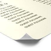 オリーブエレガント神秘的なタロットの結婚シーティングチャート ポスター (角)