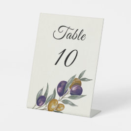オリーブエレガント結婚テーブル番号 台座サイン