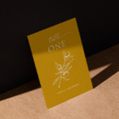 オリーブエレガント。マスタードイタリアンイエロー結婚ズ テーブルナンバー