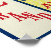 オリーブエートモールクランベリーブランドラベル ポスター (角)