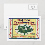 オリーブエートモールクランベリーブランドラベル ポストカード (正面/裏面)