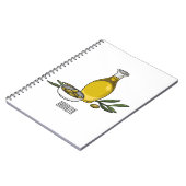 オリーブオイルの漫画イラスト ノートブック (左側)