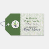 オリーブオイル 手作りバス&ボディラベル | タグ (裏面横)