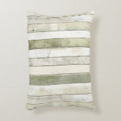 オリーブオーガニックアイボリーウフェイクッドストライプクリスマス アクセントクッション (正面(垂直))