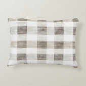 オリーブオーガニックアイボリーウフェイクッドストライプクリスマス アクセントクッション (裏面)