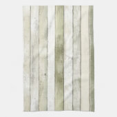 オリーブオーガニックアイボリーウフェイクッドストライプクリスマス キッチンタオル (縦)