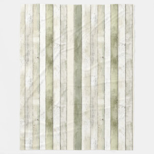 オリーブオーガニックアイボリーウフェイクッドストライプクリスマス フリースブランケット