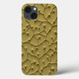 オリーブオーガニックテクスチャーiPhoneケースラギッドルック iPhone 13ケース