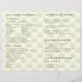 オリーブオークウッドグレインツリー結婚式 プログラム (裏面)