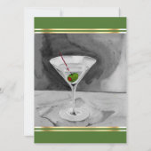 オリーブカクテル付きマルティーニグラスパーティー 招待状 (裏面)