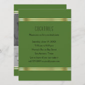 オリーブカクテル付きマルティーニグラスパーティー 招待状 (正面/裏面)