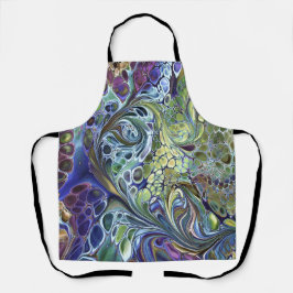 オリーブカラフルセージ緑、紫の青のブルゴーニュ エプロン