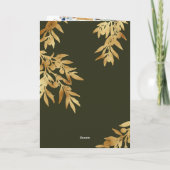 オリーブギリシャの目的地のウェディングパスポートQRコード 招待状 (裏面)