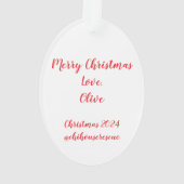 オリーブクリスマス飾り2024 オーナメント (裏面)