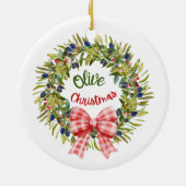 オリーブクリスマス セラミックオーナメント (裏面)