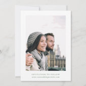 オリーブグクラシックリーフランスのフローラ結婚の写真 セーブザデート (裏面)