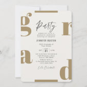 オリーブグモダンリーン卒業パーティー 招待状 (正面)