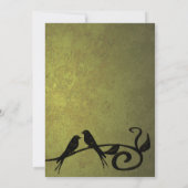 オリーブグランジつる植物結婚式招待状 招待状 (裏面)