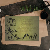 オリーブグランジつる植物結婚式招待状 招待状