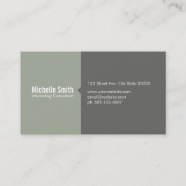 オリーブグリーンとグレー 名刺